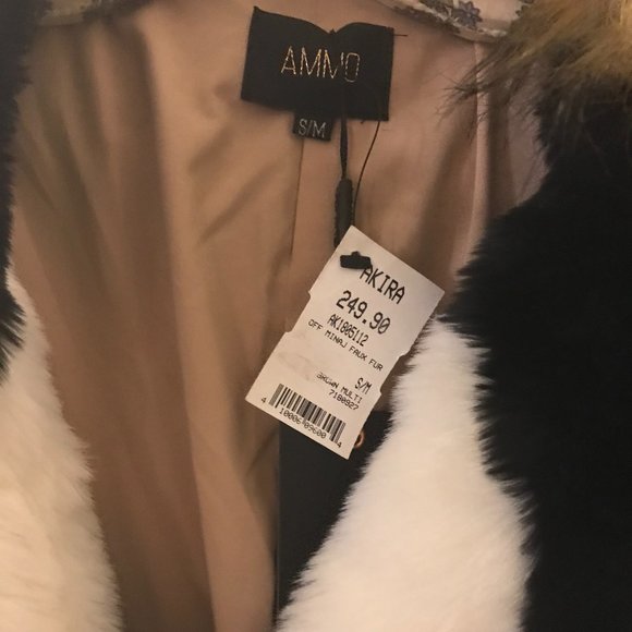 Akira Black Label Ammo Faux Fur Coat - Picture 2 of 3